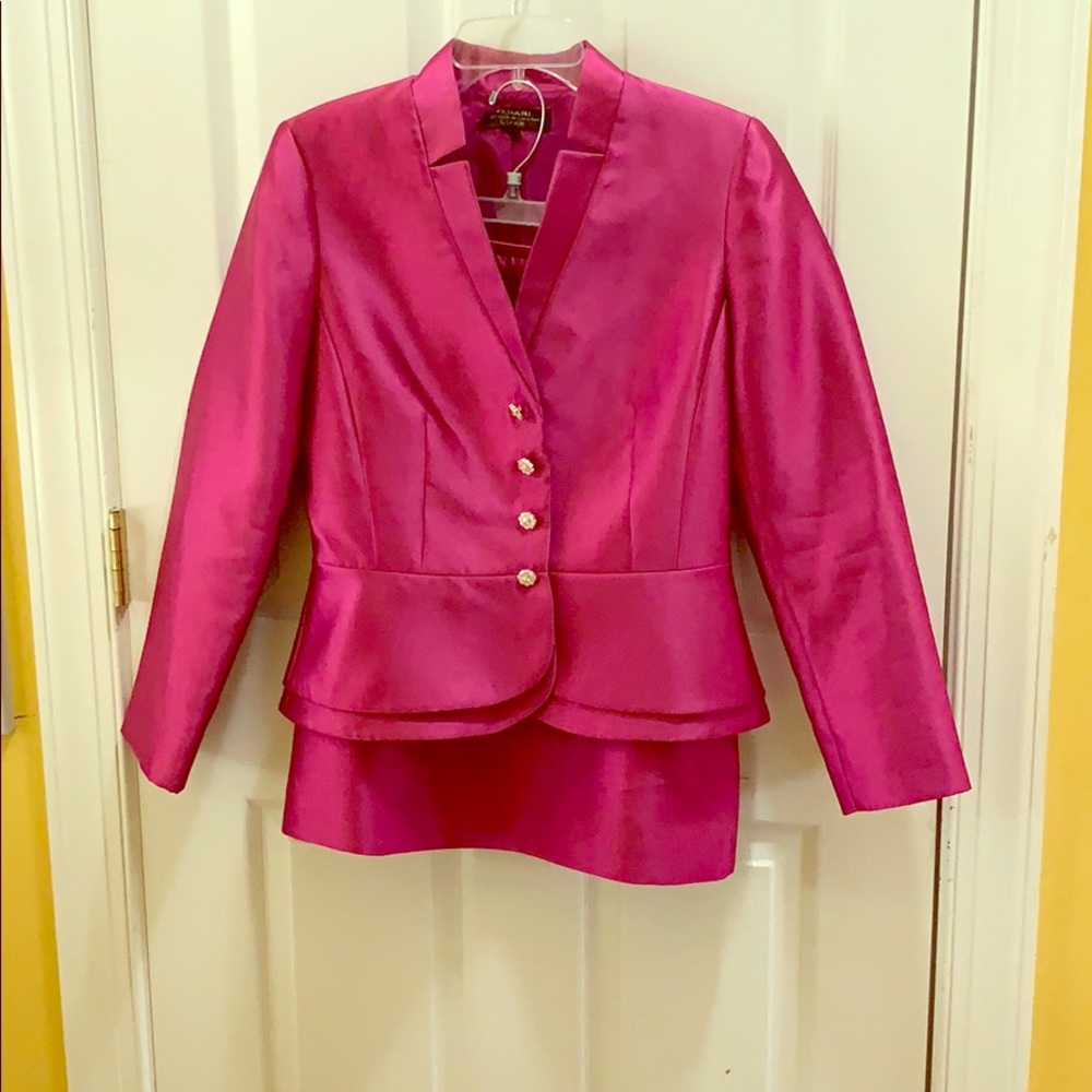 Tahari Arthur S.Levine Luxe Pink Suit